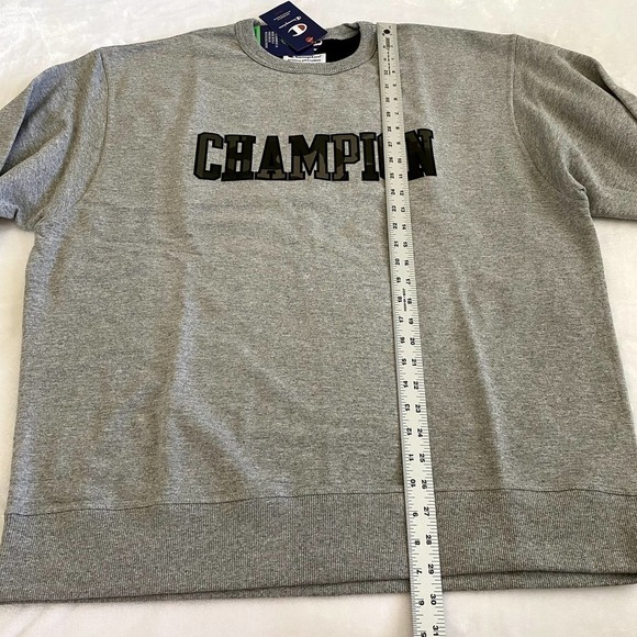 Nwt | Champion | Men's Powerblend Crewneck Sweatshirt | Light Gray | Size: XL - Picture 4 of 8